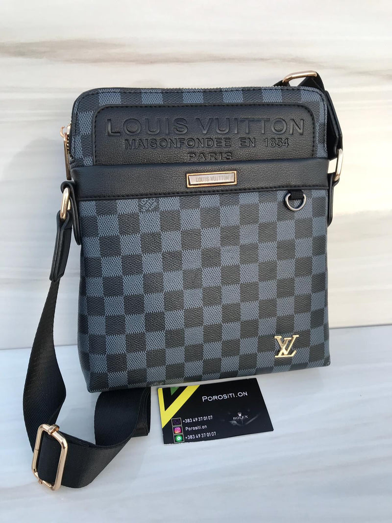 LV black shoulder bag maison fonde