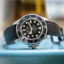 Rolex black sea dweller with black strap
