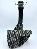 Dior blue shoulder pistole bag