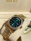 Rolex Day date green/hulk dial with diamonds 36 mm Iced Out