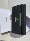 Prada new trendy black leather model women’s wallet