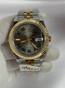 Best Replica Rolex Datejust romano wimbeldon two tone 1:1 Doublete ETÁ super clone