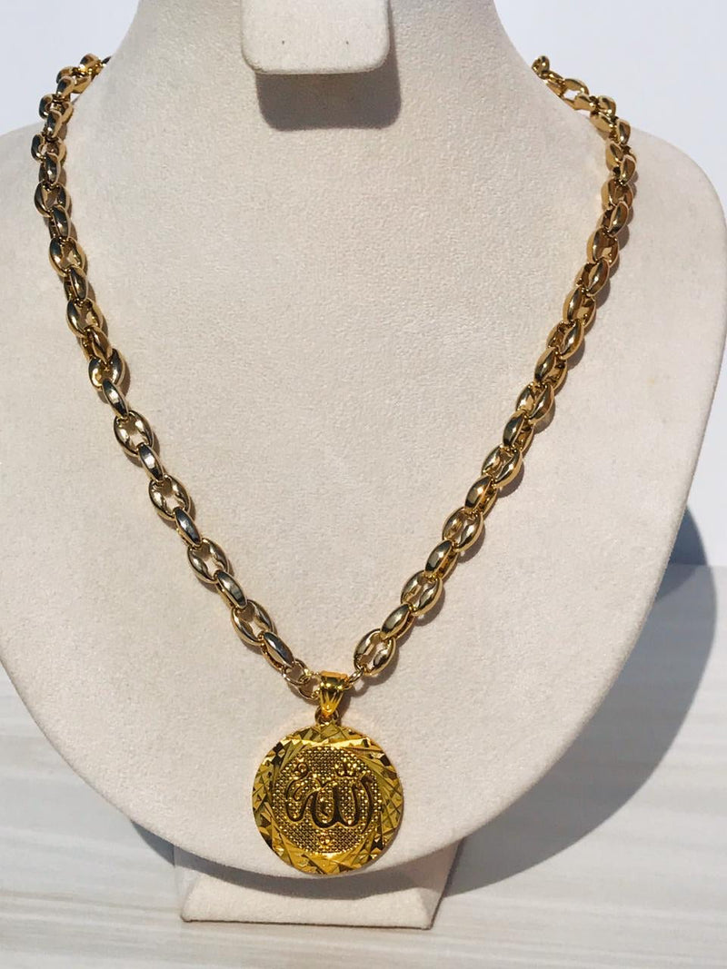 Full bold Gold color Islam sign Necklaces