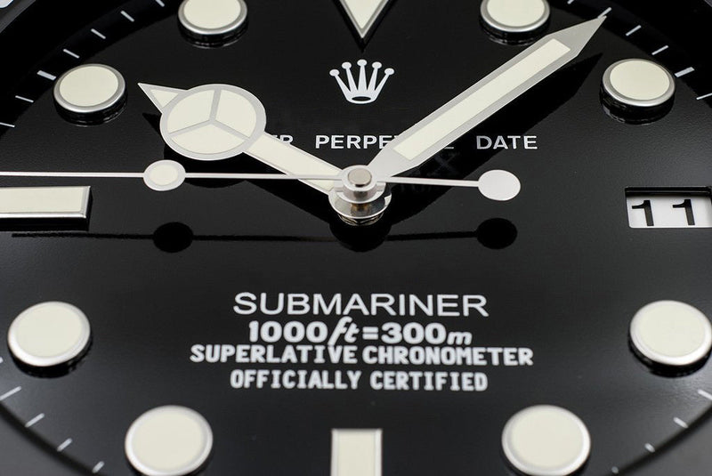 Submariner full black wall clock