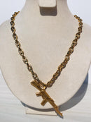 Full bold Gold color AK47 Necklaces