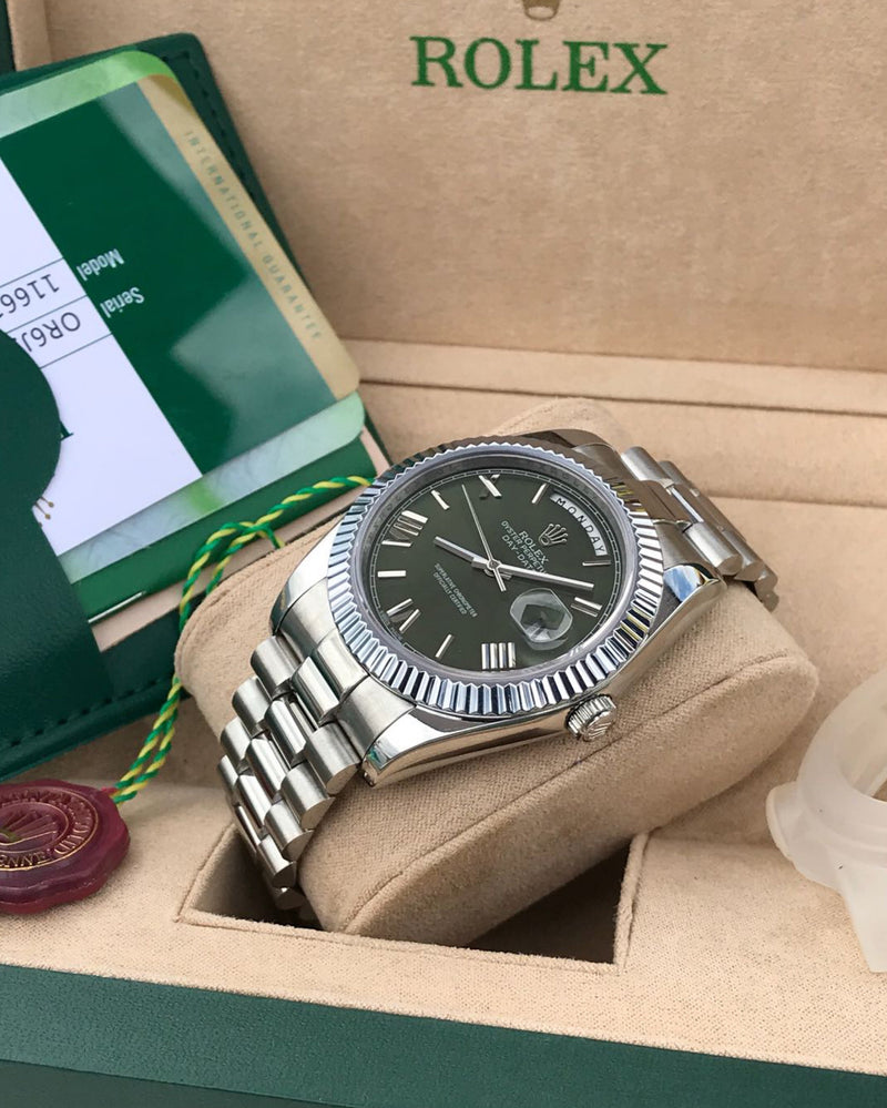 Rolex Daydate with green dial