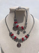 Full set of pandora, red mixed queen Elisabeta Necklace
