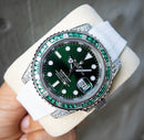 Rolex green hulk submariner bling bling with green strap