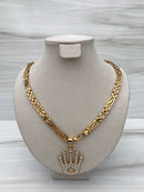 Full Standard Gold color With King Crown Necklaces