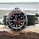 Rolex black sea dweller with black strap