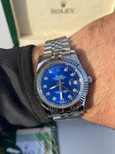 Rolex Datejust with blue dial