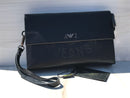 Armani full black hand bag with metallic AJ sign