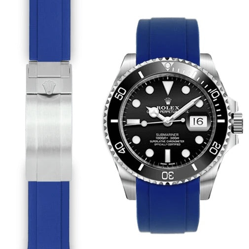 Rolex blue submariner with blue strap
