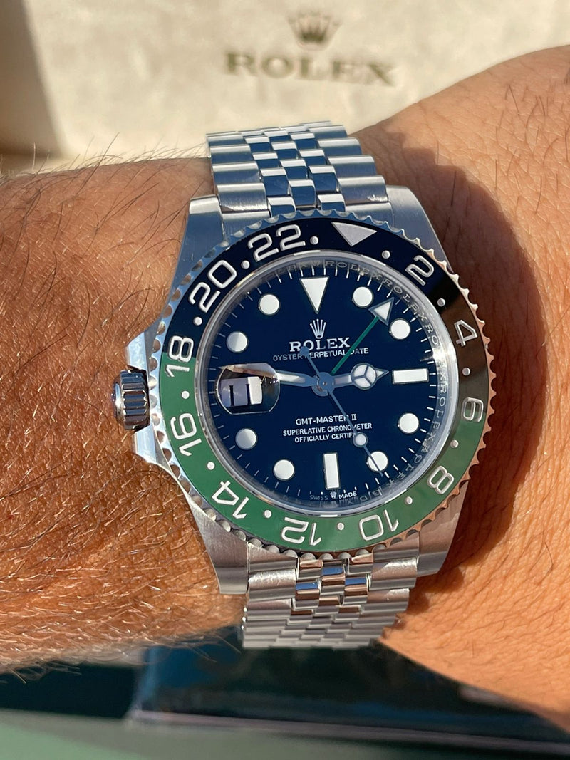 Rolex GMT Master ll SPRITE jubile 3285 1:1 Doublete ETÁ (rolex left handed)