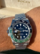 Rolex GMT Master ll SPRITE jubile 3285 1:1 Doublete ETÁ (rolex left handed)