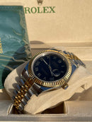 Rolex Datejust bicolor black dial romano