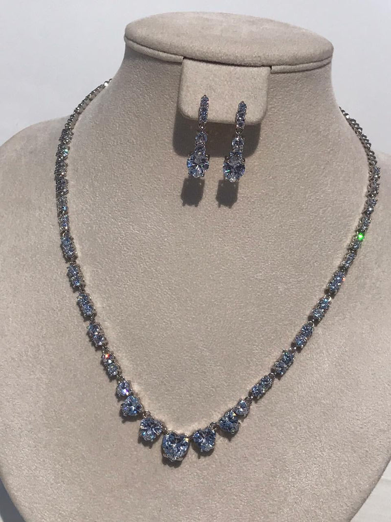 Zircon diamonds Necklace bling bling with zircon ears