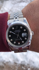 Rolex Datejust grey with Diamonds