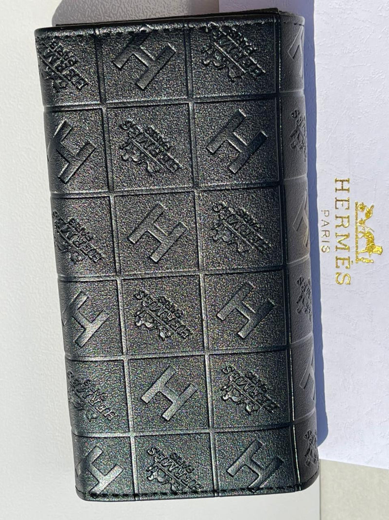 Hermes new trendy black leather model women’s wallet