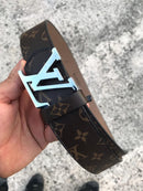 LV INITIALES BELT grey