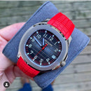 Patek Philippe Nautilus red strap