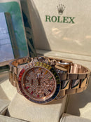 Best Replica Rolex full gold Daytona Rainbow Iced Out new model