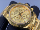 Best Replica 24 karat gold Rolex Daytona Full Gold Cosmograph 1:1 Doublete ETÁ