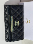 Chanel new trendy black leather model women’s wallet