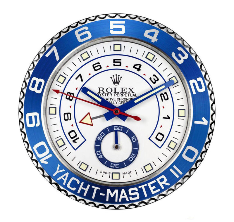 Yacht Master II grey/white wall clock