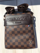 LV brown shoulder bag with France flag