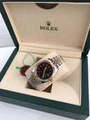 Rolex datejust bicolor with black dial