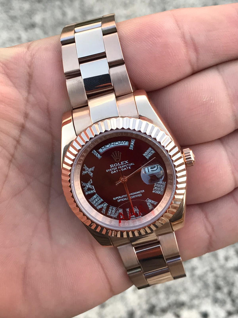 Rolex Daydate with romano jewels