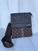 LV brown shoulder bag with Vertical tricolour sign