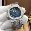 Best Replica Patek Philippe Nautilus Blue field Iced Out  5711 1:1 Doublete ETÁ