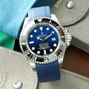Rolex blue submariner with blue strap