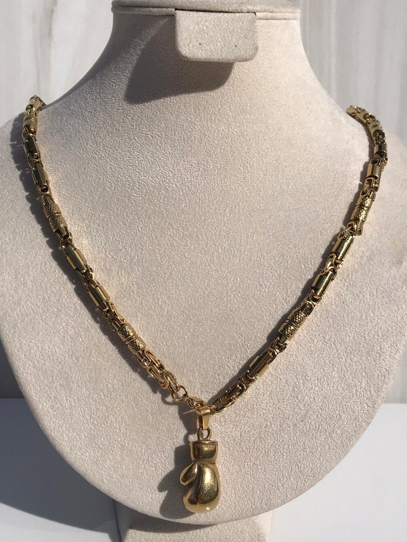 Full standard Gold color boxing gloves Necklaces