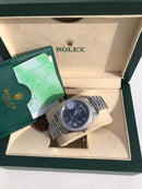 Rolex Daydate 40 mm blue dial Iced Out
