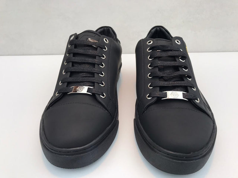 Best Replica Philipe Plein black color leather sneakers, Swiss