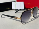 Gold Panthere De Cartier shape lll Sunglasses