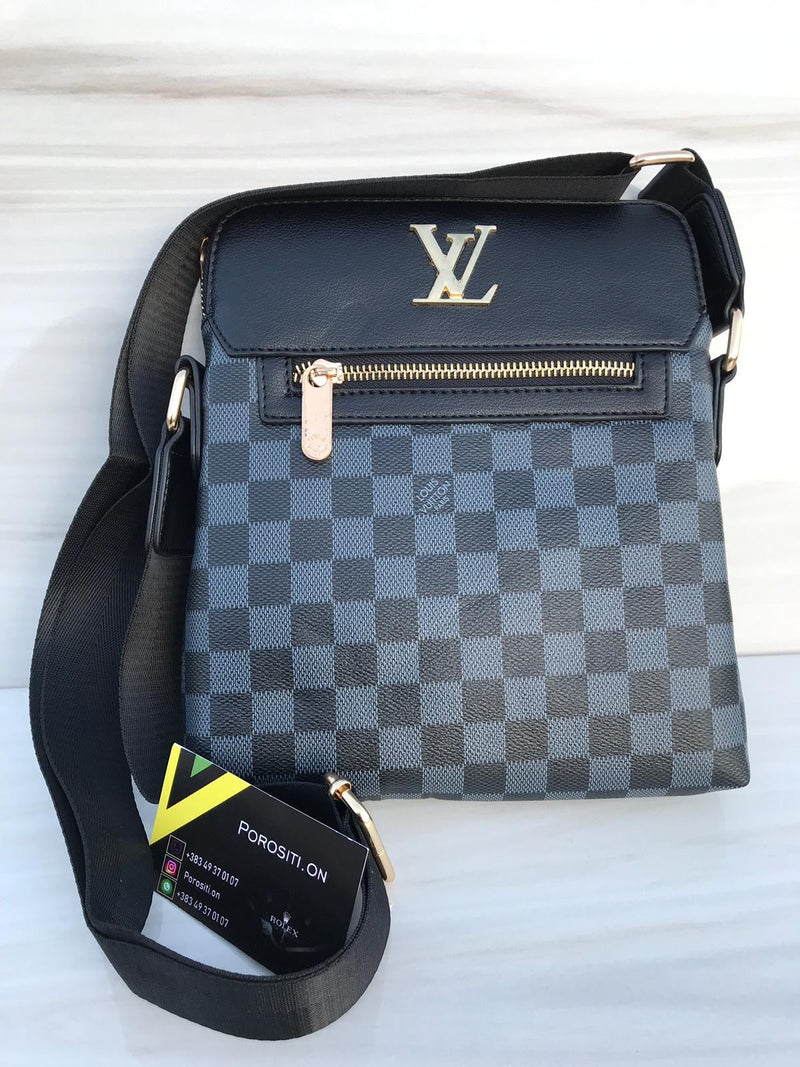 LV black shoulder bag L V
