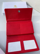 Chanel new trendy red leather model women’s wallet