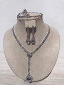 Full set of Zircon standard mixed queen diamonds Necklace bling bling rocks with zircon ears
