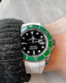 Rolex green hulk submariner with white strap