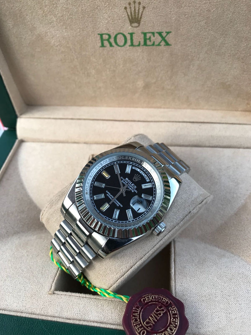 Rolex Daydate black dial with jewels