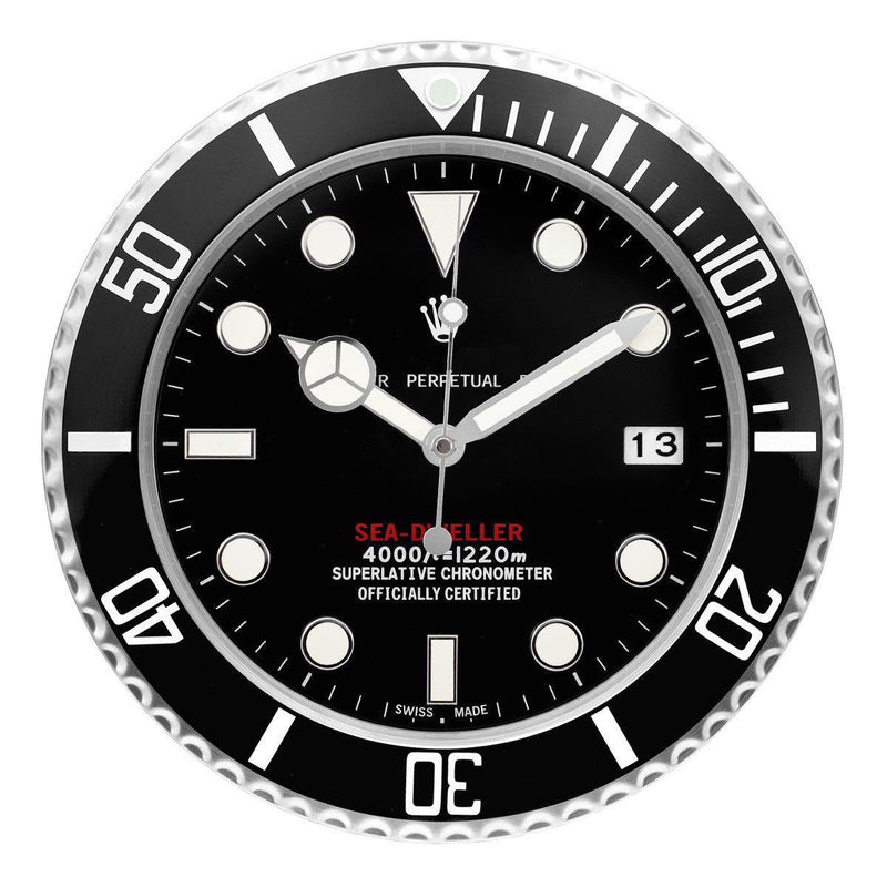 Best Replica Sea Dweller black & red wall clock