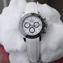 Rolex Black Daytona with white strap