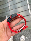 Best Replica Richard Mille Tourbillon red Strap & black field transparent