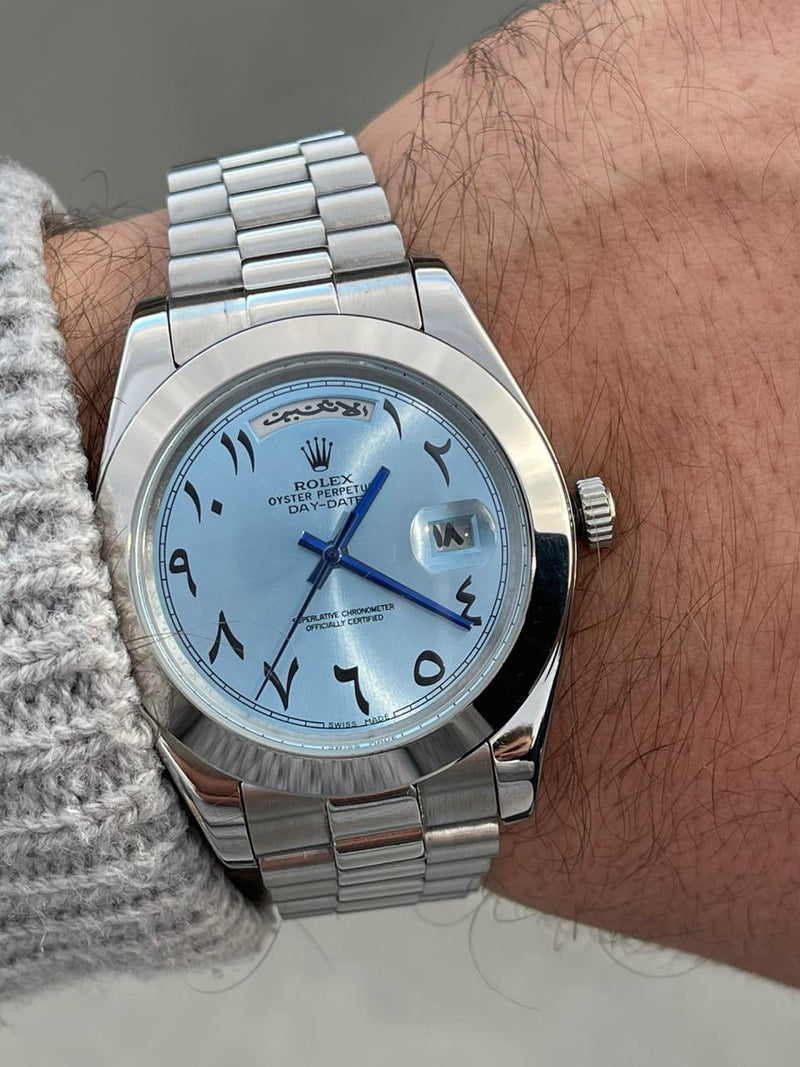 Rolex Daydate blue new Arabic version