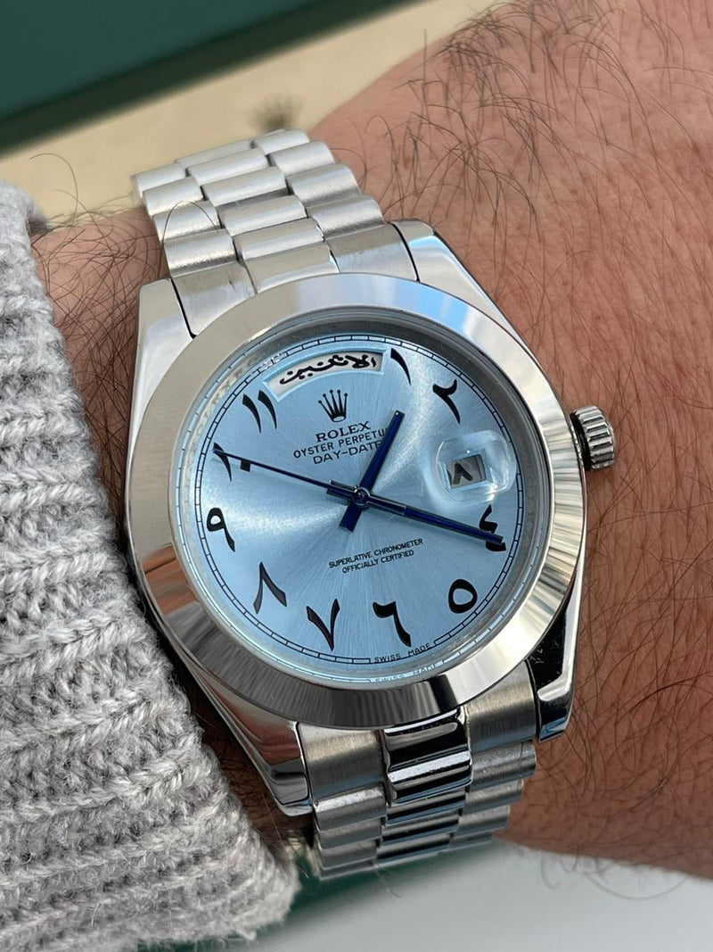 Rolex Daydate blue new Arabic version