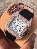 Cartier Santos 100 Diamanti Iced Out